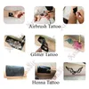 Stencils 30pcs Female Airbrush Henna Tattoo Stencil Indian Temporary Glitter Tattoo Black Henna Template For Body Art Painting