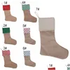 Décorations De Noël 12X18Inch Stocking Gift Bags Toile Chaussettes Arbre Décoration Bas De Noël 7Styles Vt1737 Drop Delivery Home Gar Dhctq