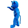 Halloween Adult size Blue Panther Mascot Costumes Christmas Party Dress Cartoon Character Carnival Advertising Birthday Party Dress Up Costume Unisex