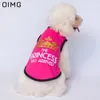 Dog Apparel OIMG Prince Princess Shirts Chihuahua Pomeranian Summer Clothes Cat Clothing Love Print Tshirts For Small Dogs Costumes 230531