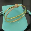 Bracelet à cordon torsadé en diamant de même style d'origine avec une nouvelle édition haute