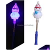 Вечеринка Flash Рождественская игрушка мультфильм Glow Stick Colorf Springs Magic Wand Симпатичный Санта -Снежн снеговик Рождественский дерево подарок DBC Drop Deliver Dhgzd