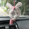 Perfect Design Diffuser Stone Pendant tassel Camellia Shape Hanging Car Diffuser Assessoires Interior for Women Air Refresher L230523