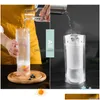 Andra dricker Transparent självförseglingsdryckväska med St Frosted Plastic Beverage Diy Container Party Fruit Juice Drinks Pouch Drop D Dhoqd