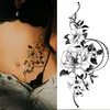 Tatouages 100pc en gros de fleurs en gros étanche à tatouage temporaire autocollants femelle noire rose belle mode art faux tatouage tatouage poitrine de poitrine