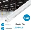 LED-rör 8 fot led 8 fot enkelstift t8 FA8 LED-lampor 45W 4800Lm lysrörslampor 85-265V - Lager i USA