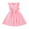 Mädchen Kleider Baby Kleinkind Kleinkind Kind Baby Mädchen Kleid Rüschen Knopf Geburtstag Party Hochzeit Kleider Für Mädchen Sommer