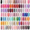 Vestidos lilycute 20pcs/gel de gel esmalte popular cor popular rosa ouro rosa semi -permanente manicure Mergulhe o kit de polonês de gel de unha uvil art kit