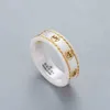 2023 New designer jewelry bracelet necklace ring ceramic male female couple pair twist gold pattern index finger tail personalitynew jewellery