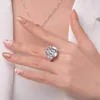 Anelli a fascia OEVAS 100 925 Sterling Silver 27 Carati Creati Fedi nuziali Moissanite per le donne Sparkling High Carbon Diamond Fine Jewelry J230531