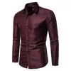 Men's Casual Shirts Men's Long-sleeved Shirt European Size Fashionable Slim Lapel Men