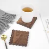 Table Mats Wood Biscuit Drink Coasters Beech Walnut Cup Mat Coffee Mug Placemats For Kitchen Saucer Dining Small Gifts