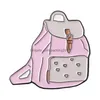 기타 예술 및 공예 만화 핑크 브로치 에나멜 에나멜 핀 금속 장식 학교 가방 가방 배지 버튼 옷깃 브로치 보석 선물 Dhuqn