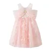 Robes de fille été filles robe de soirée enfants vêtements sans épaule enfants élégant robe de bal formelle pour Tulle robe de princesse 4-8Y