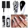 Kits Lilycute 20st Gel Nail Polish Set med Black White Ritning Line Polish Gel Manicure för UV/LED -målning Lack Nail Art Kit