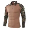 T-shirts pour hommes T-shirt 2023 Camouflage extérieur à manches longues Armée Fan Vêtements Automne Et Hiver Costume D'équitation Formation S Code 5XL