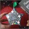 Christmas Decorations Creative Candy Box Color Printing Xmas With Handle Rope Star Gifts Boxes Drop Delivery Home Garden Festive Par Dhg1J