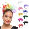 Chapeaux cornichon bandeau chapeau pour femmes mariage fleur Cocktail maille pince à cheveux thé fête antidérapant