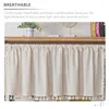 Curtain Small Cabinet Door Window Half Short Valance Rustic Decor Kitchen Home Decorative Tassel