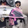 Lenços designer de marca designer de inverno lenço mulheres xale quente lady pashmina cashmere escovado cobertor grosso bandana 2023