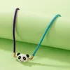 Hänge halsband mode enkel kreativ flätad sträng söt panda nisch design personlig geometrisk gata skjut damer temperament
