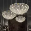 Kroonluiers LAMP LED LICHT Moderne luxe kristallen kroonluchter voor eetkamer decor Creative Round Hangende Luster slaapkamer armaturen