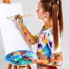 Tavolozza di colori acrilici per artisti Vassoio di miscelazione per pittura ad olio ovale antiaderente trasparente per acquerello ad olio Craft 11,8 x 8 pollici XBJK2305