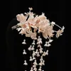 Tocado de novia nuevo Super inmortal flor borla horquilla Simple Sen perla horquilla vestido de novia accesorios de boda