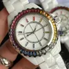 Relojes de mujer, reloj de pulsera con movimiento de cuarzo arcoíris, correa de acero inoxidable de 38mm y 33mm, relojes de pulsera de diseño resistente al agua de zafiro para mujer