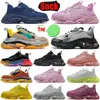 designer shoes triple s clear sole for grey pink green men women casual platform sneakers black white mens trainers shoe luxury Plate-forme fashion