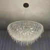 Kroonluiers LAMP LED LICHT Moderne luxe kristallen kroonluchter voor eetkamer decor Creative Round Hangende Luster slaapkamer armaturen