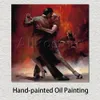 Grande toile Art fait à la main Willem Haenraets impressionniste peinture à l'huile Tango Argentino pour la décoration murale de la maison