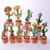 Plush Dolls Dancing Cactus Powtarzające się gadające zabawki elektroniczne zabawki mogą śpiewać rozjaśnioną baterię USB Bluetooth Wczesna edukacja Zabawny prezent 230530