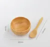 Polish 5/10set 50g Bamboo Facial Mask Bowl with Spoon Face Cream Bowl Eye Cream Bowl Makeup Cosmetic Wooden Mask Refillacle Bottle Bowl