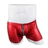 Underpants Sexy Mens Underwear Faux Leather Zipper Boxers Male Comfortable High Quality Fashion Briefs Gay Panties Boxershorts