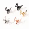 Hollowed Butterfly Small Grab Clip Solid Color All-Match Mini Metal Butterfly Hair Clip Ligloy Little Hair Claw Clip