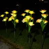 Jardin extérieur Pelouse Solaire Led Lumière Lampes Narcisse Fleur De Lotus Pour Et Légumes Patch Patio Maison De Campagne Décoration