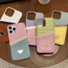 Diseñador de la marca Iphone Cases Womens Luxury Iphone Covers Color Blocking Phone Case para Iphone 14Pro 13Promax 12 11 de alta calidad