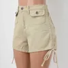 Sommer Plus Size High Waist Fold Bottom Shorts Wide Leg Damen Denim Jeans P230530