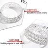 Bracelet Stonefans brillant strass Bracelet main chaîne pour femmes creux multi couche mariée mariage bijoux accessoires