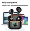 Binaural TWS Fones de ouvido sem fio Bluetooth Fones de ouvido para jogos Música Cuffie Headset Power Display tipo C Estojo de carregamento Chamada HD viva-voz para Huawei Samsung Iphone