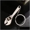 Andra handverktyg Creative Mini Wrench KeyChain Metal Keyring Unisex Key Chain Ring Tool Lage Bag Pendant Gift Anpassningsbar VF1548 DR DHG9D