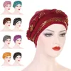 2023 neue frauen Haar Pflege Islamischen Jersey Kopf Schal Moslemisches Hijab Pailletten Braid Wrap Stretch Turban Hut Chemo Kappe kopf Wrap Caps