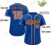 Maillot de baseball personnalisé personnalisé maillots de broderie à la main cousus hommes femmes jeunes n'importe quel nom n'importe quel numéro surdimensionné mélangé expédié bleu 3105025