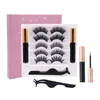 False Eyelashes Magic 35710Pairs Magnete Mink Set Magnetic Liquid Eyeliner Glue Free Eye Makeup Extend Fluffy Lashes 230530