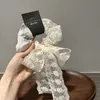 Koreaanse nieuwe zomer super feeën kanten bloemen afneembare boog stoomer groot formaat elastische scrunchy-band haar touw haaraccessoires