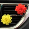 Interior Decorations Car Ornament Camellia Vent Outlet Perfume Clip Solid Fragrance Air Freshener Decoration Flower Aromatherapy Accessories 0209 L230523