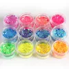 Decorazioni 12pcs paillettes per unghie sirenette scintillanti scintillanti per la manicure scintillanti scintili scintili di dimensioni miste decorazioni per nail art fai -da -te