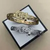2023 New designer jewelry bracelet necklace ring Bracelet old craft gold two-color super cool design online Red idol