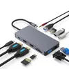 Stations BlueDless Type C USB Hub 2xhdmicompatible RJ45 USB3.0 5GBPS Interface Typec PD100W SD TF Docking Station Hub 12in1